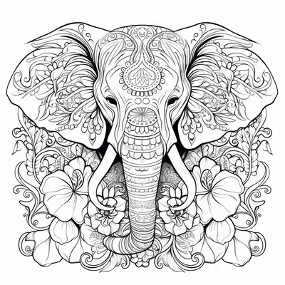 Mandala Elefantenkopf