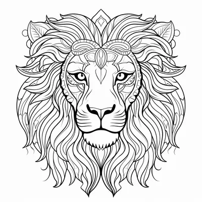 Tête de Lion détaillée