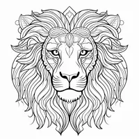 Tête de Lion détaillée