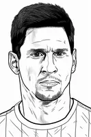 Lionel Messi Headshot Realistic