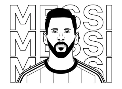 Lionel Messi Pose Devant le Texte