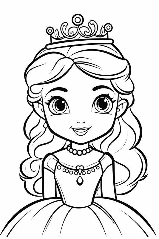 Pretty Princess coloring page | Free Printable Coloring Pages