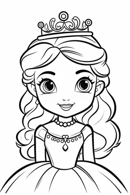Schattige Mooie Prinses met Grote Ogen