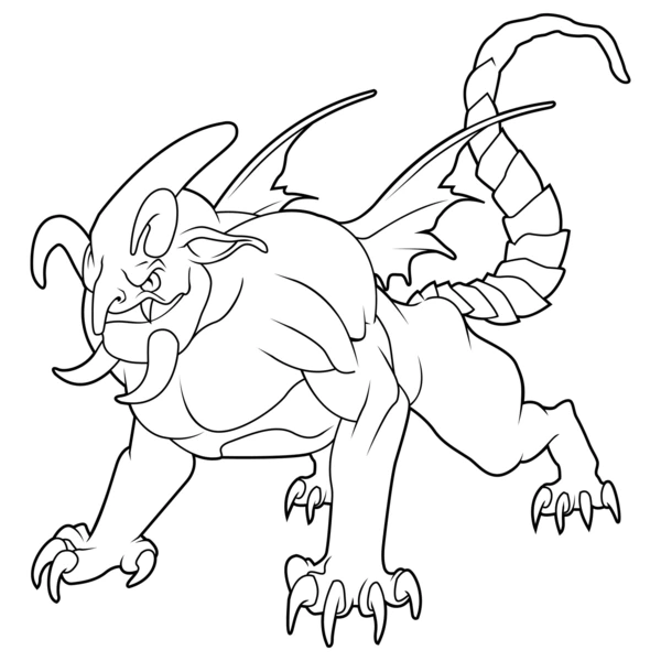 Dragon Monster Coloring Page