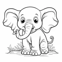 Glücklicher kleiner Elefant