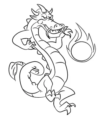 Dragon Jouant avec le feu