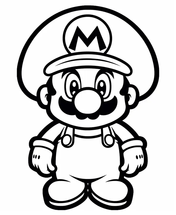 🖍️ Little Baby Mario - Printable Coloring Page for Free - Pupla.com