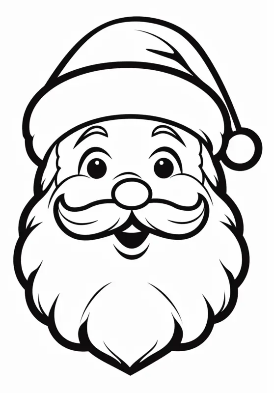 Happy Santa Claus Coloring Page