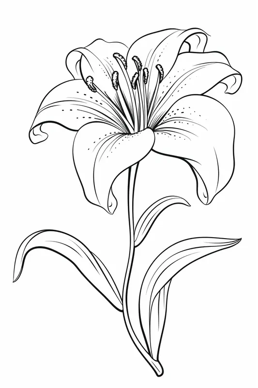 Lilie Blume Ausmalbild