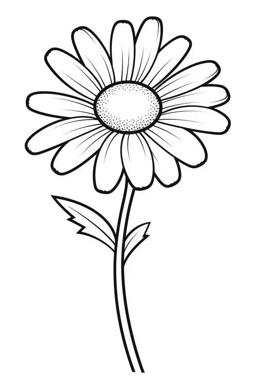 Coloriage Fleur de Marguerite