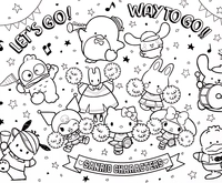 Many Sanrio Characters Partying