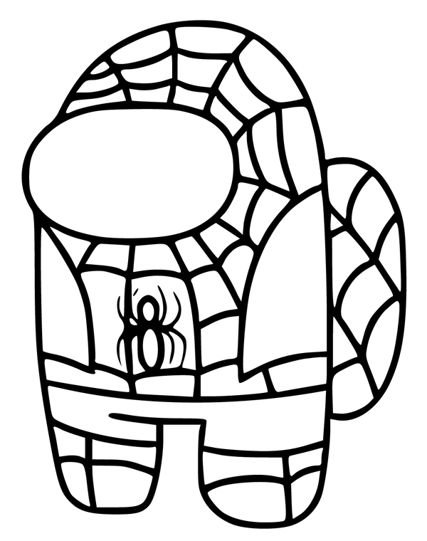 Spiderman Among Us Coloring Page