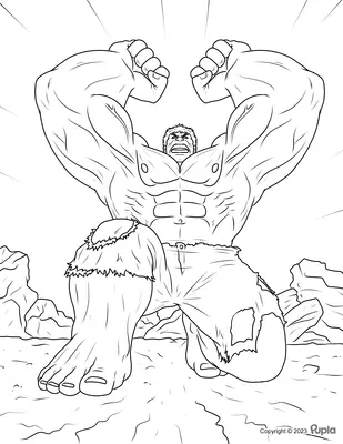 Hulk Sentado de Rodillas