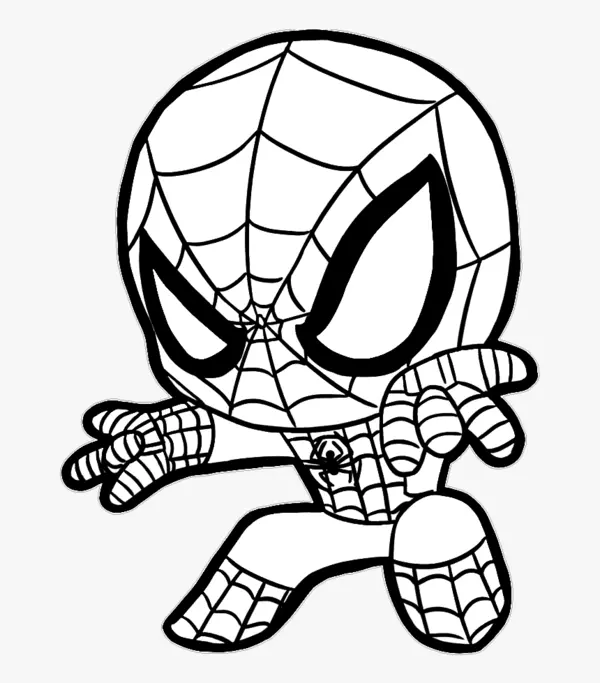 Spiderman Baby Coloring Page