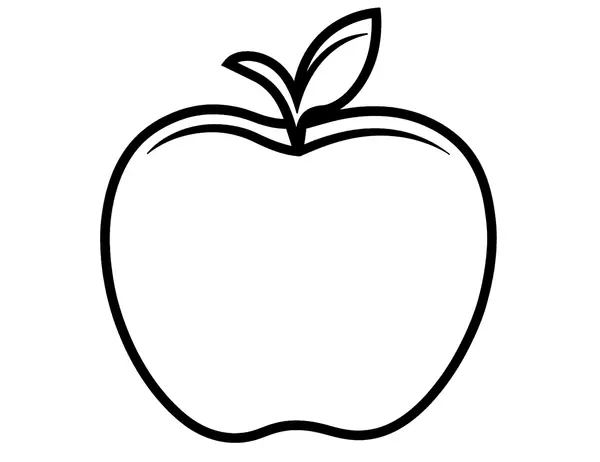 Simple Apple Coloring Page