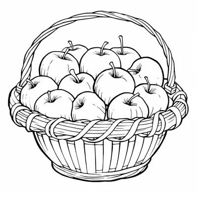 Panier Rempli de Pommes