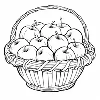 Mit Äpfeln gefüllter Korb