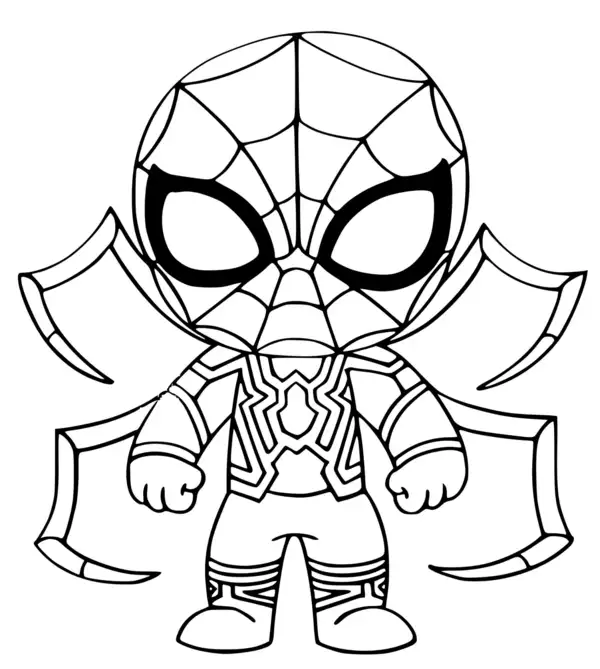 Dibujo para Colorear Iron Spiderman