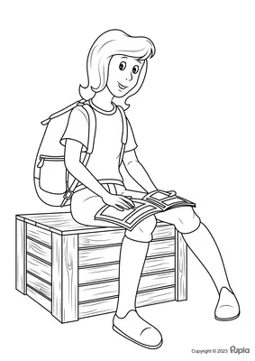 Tina liest ein Buch
