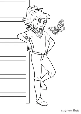 Bibi und ein Schmetterling