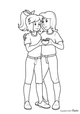 Bibi und Tina machen ein Herz