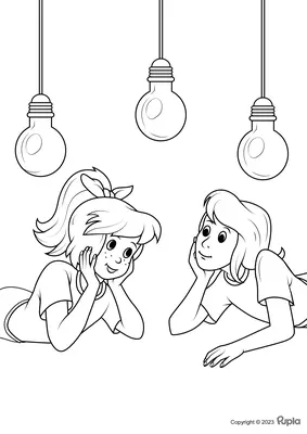 Bibi und Tina unter den Lampen