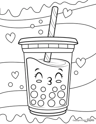 Boba Tea with Hearts