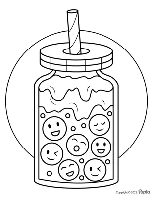Boba Tea with Smileys