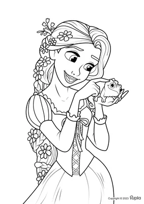 Rapunzel aait Pascal