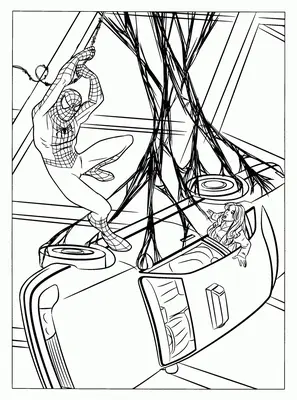 Spiderman sauve une fille dans une voiture
