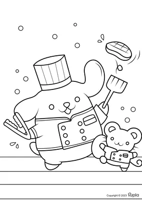Pompompurin Cooking with Scone