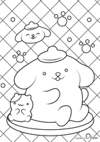 Happy Pompompurin and Muffin