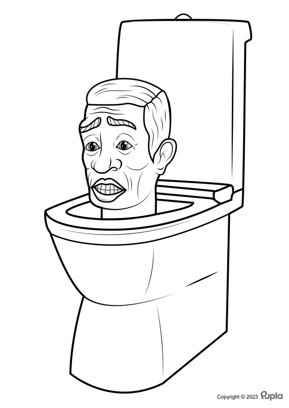 🖍️ G Man Skibidi Toilet Printable Coloring Page for Free