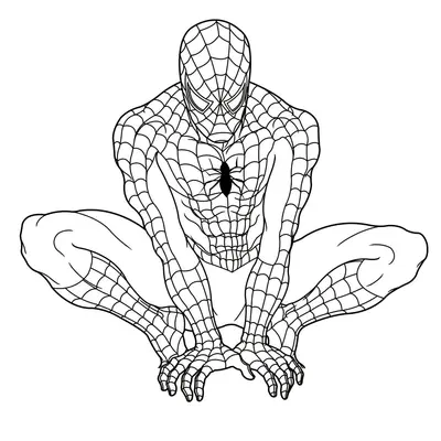 Spiderman assis sur le sol