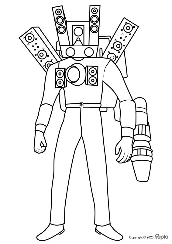 🖍️ Skibidi Toilet Titan Speakerman - Coloriages à Imprimer Gratuitement ...