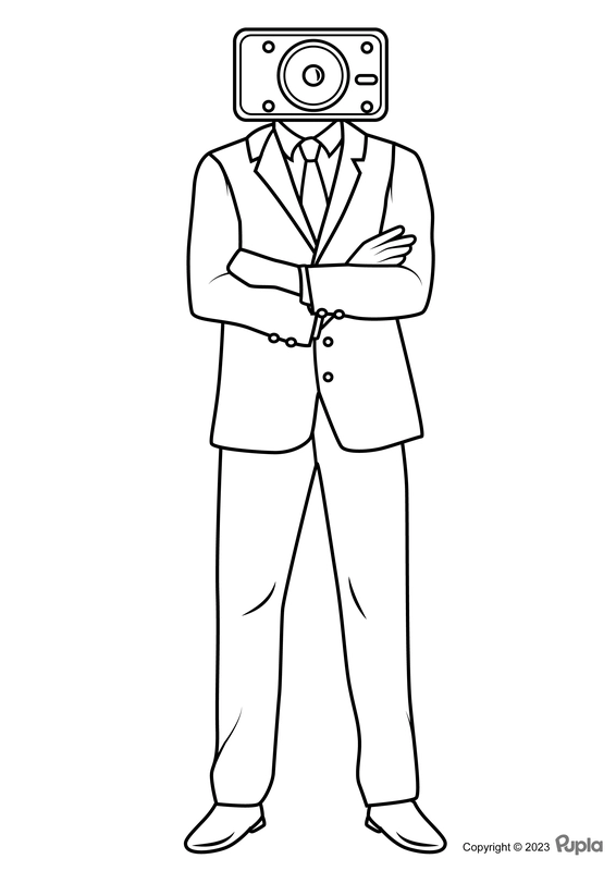 🖍️ Skibidi Toilet Speakerman - Printable Coloring Page For Free - Pupla.com