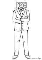 Skibidi Toilet Face coloring page - Download, Print or Color