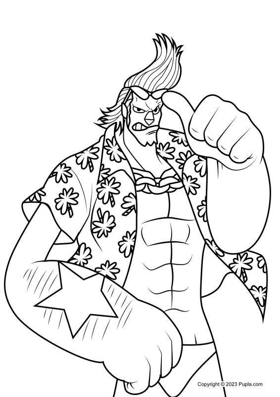 Coloriage One Piece Franky