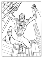 Spiderman mit Bauwerken
