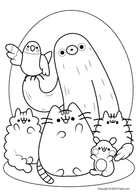 Pusheen, Cheek, Pip, Sloth, Stormy y Bo