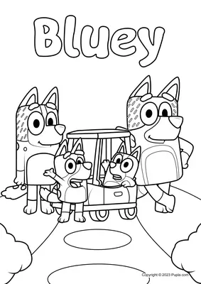 Familienfoto Bluey