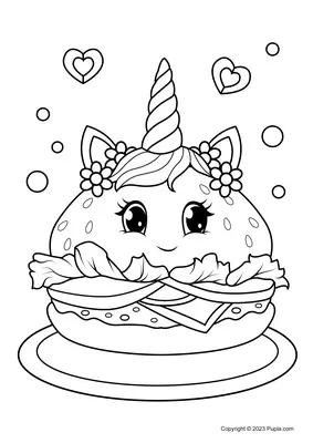 Unicorn hamburger