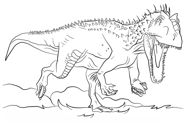 Dinosaurier T-Rex Ausmalbild