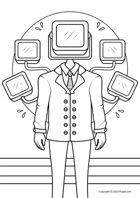 Skibidi Toilet Large Tv Man