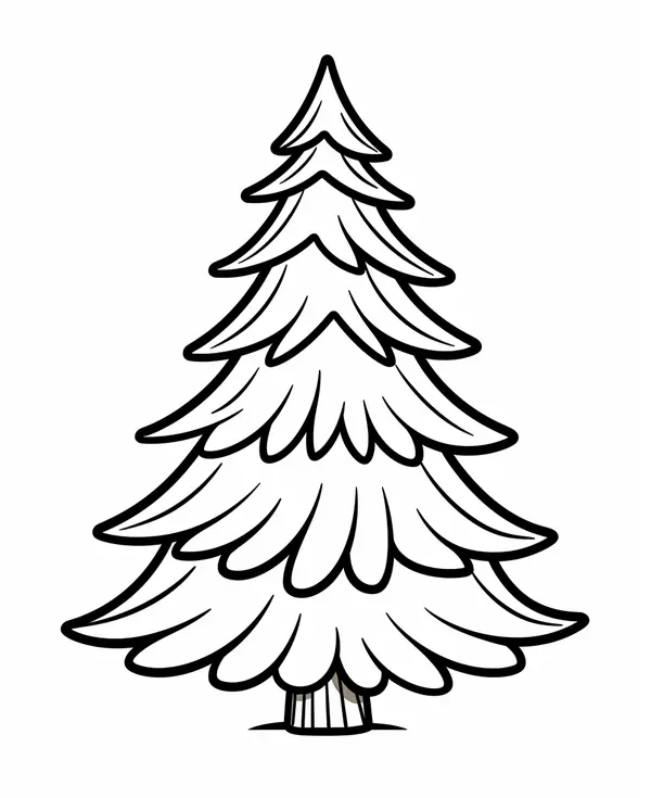 🖍️ Christmas Tree without decoration - Printable Coloring Page for Free ...