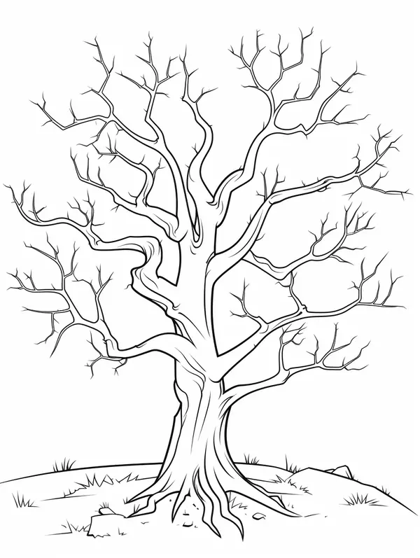 Bare Tree Printable Coloring - Bare Tree.webp