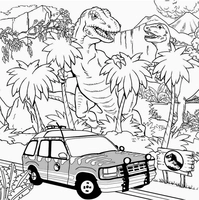 Voiture Dinosaure Jurassic Park