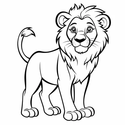 Lion debout et fier