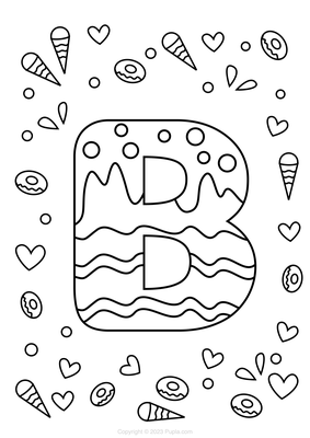 Letra B Estilo Helado