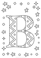Letter B met een patroon